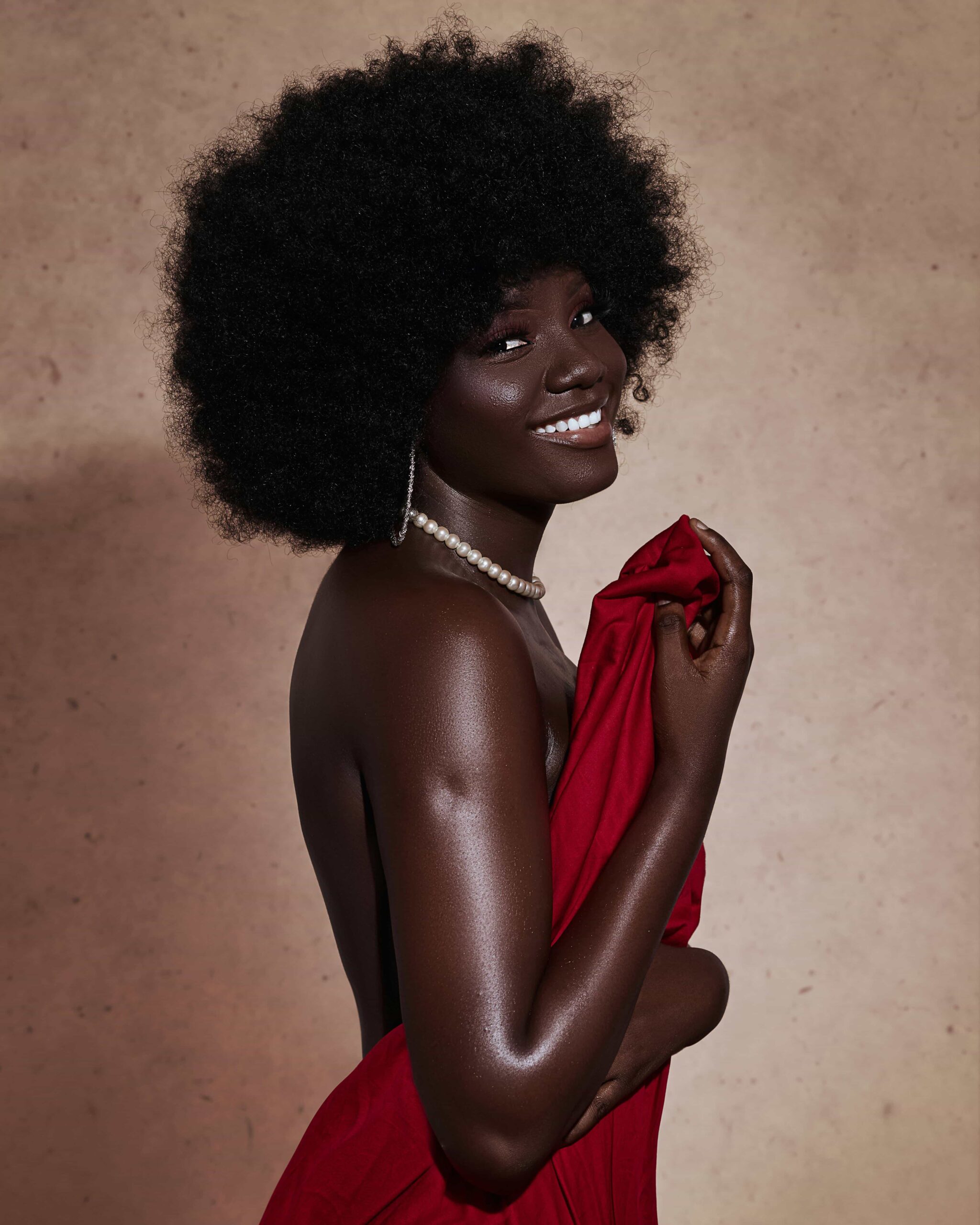 Model in Red